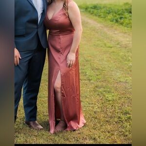 Azazie Dress Cedar Rose